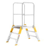 Drabina magazynowa - mostek dwustronny ALOSS - bez kół (wysokość robocza: 2,62m) 99675101