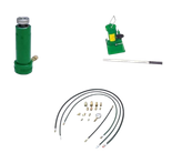 Siłownik hydrauliczny (w stanie złożonym: 200 mm, skok tłoka: 130 mm, udźwig: 20T) + do wyboru: pompa hydrauliczna, przewód wysokociśnieniowy, szybkozłącze 1/4’’, manometr 62781607